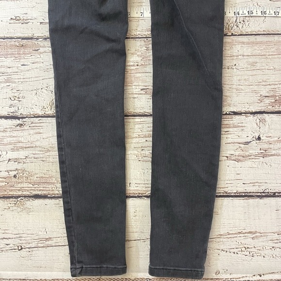 Free People High Waist Lace up Skinny Jeans Distressed Black Size 24 Inseam 26" - Picture 12 of 12